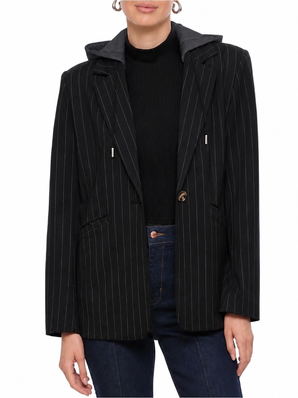 $225 NWOT BAGATELLE FRENCH TERRY HOODED BLAZER